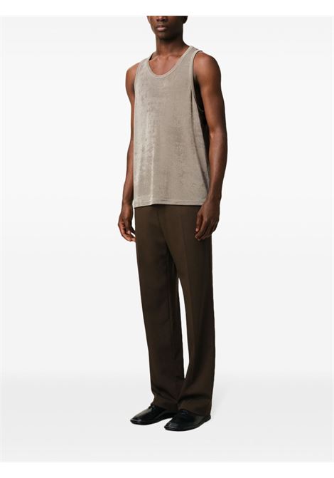 Canotta con scollo ampio in grigio Ami paris - uomo AMI PARIS | HTK045JE01100952